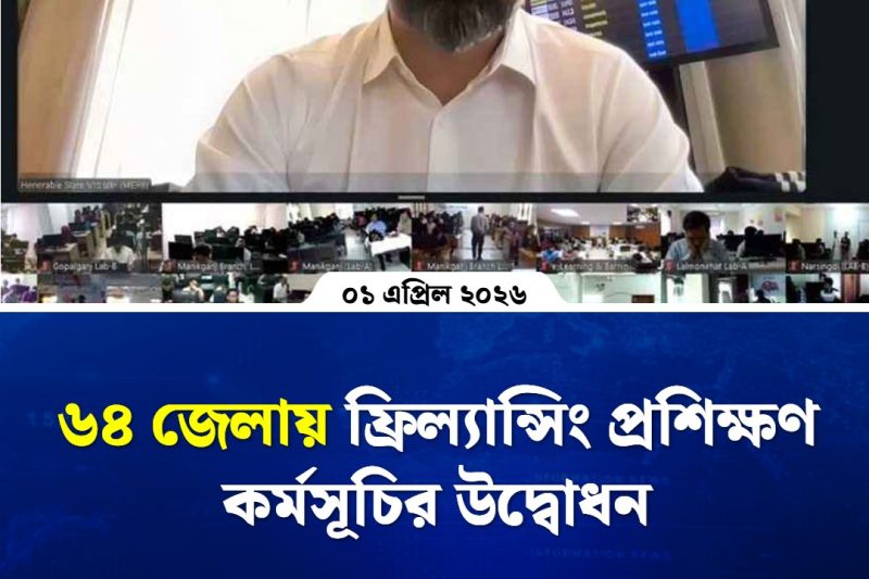 Freelancing training program inaugurated in 64 districts